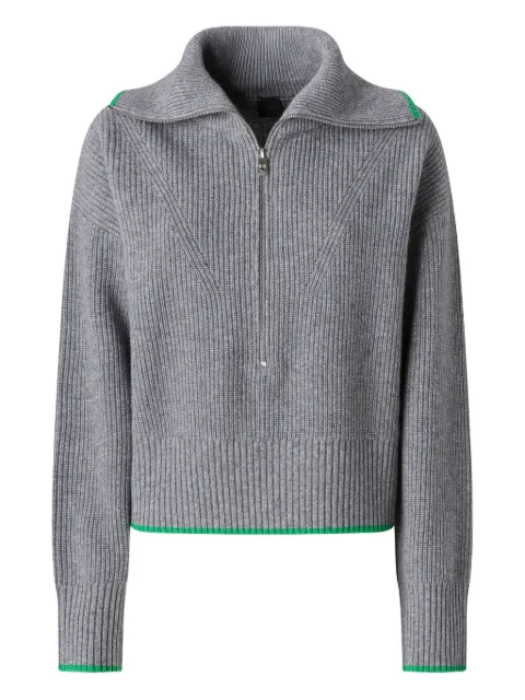 PINKO ribbed zip-up sweater Grey 105448A2Q9
