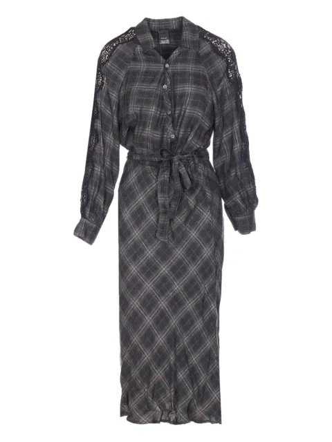 PINKO Osane check maxi dress Black 106101A30D