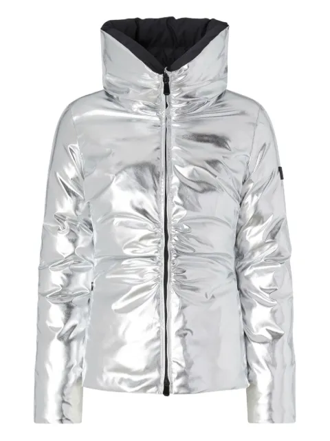 PINKO metallic high-neck jacket Silver 106019A2ZD