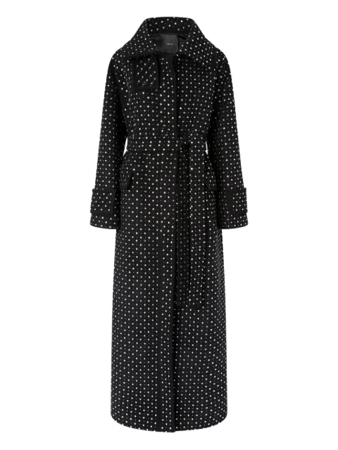 PINKO crystal-embellished coat Black 106154A30W