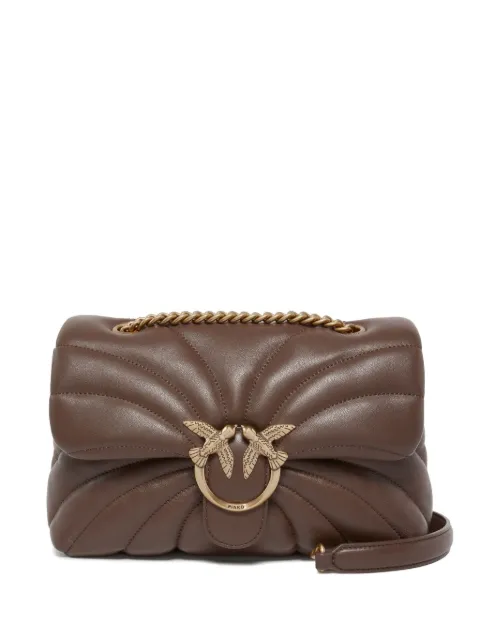 PINKO Love Bag Puff large butterfly quilt crossbody bag Brown 100038A1EX