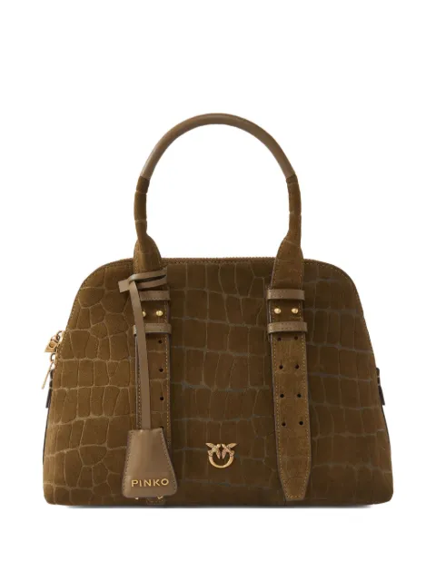 PINKO escape bag small handbag in crocodile-print leather Green 105906A2YW