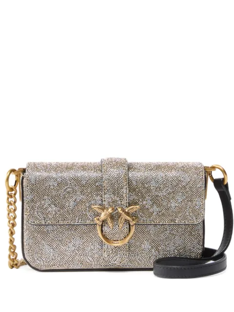 PINKO mini Love One cross body bag Gold 105353A20D