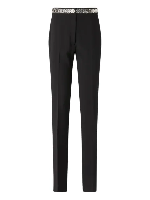 PINKO embellished-bet trousers Black 105953A2YH