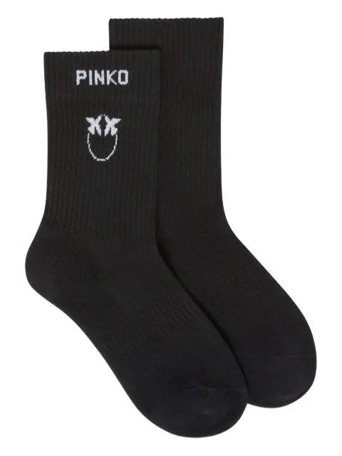 PINKO socks with Love Birds logo Black 106071A302
