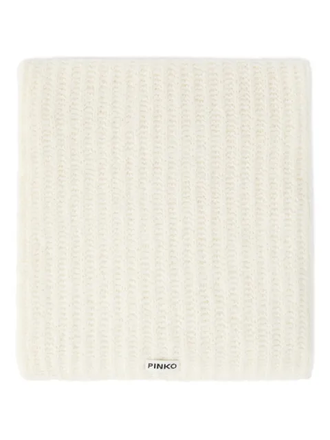 PINKO ribbed-knit scarf White 105990A2Z2