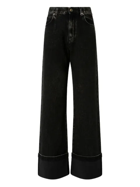 PINKO folded-hem jeans Black 105541A2RR