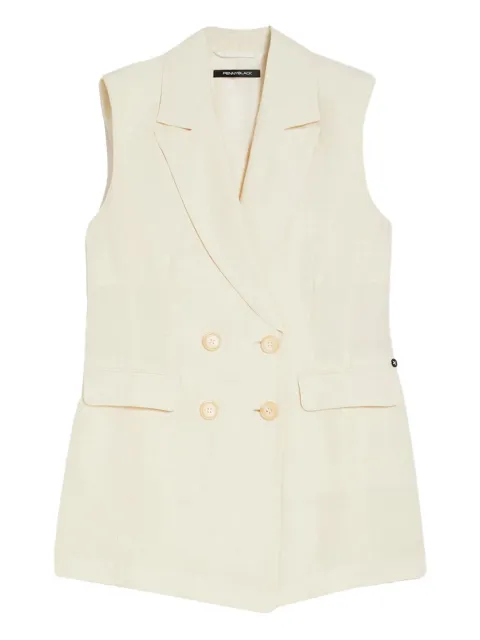 Pennyblack double-breasted sleeveless vest White CRIS001