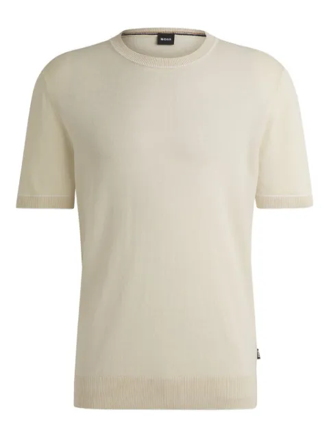 BOSS short-sleeve crew-neck T-shirt Neutrals 50537639100