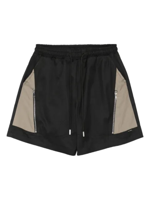 YES LONDON panelled zip-detail shorts Black XS4248NR