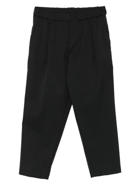 YES LONDON pleated elastic-waist trousers Black XP3289NR