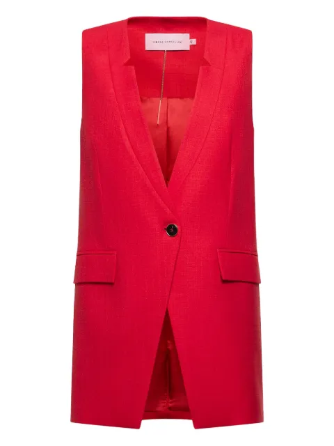 SIMONA CORSELLINI single-button vest Red P25CPGL00101V0717