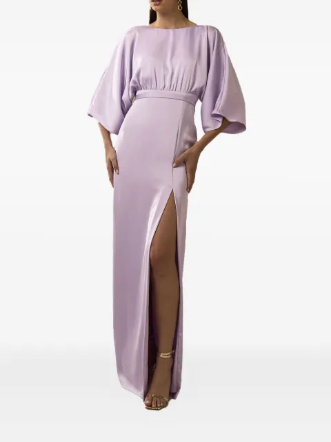 Nicole Miller crew-neck maxi dress Pink NM225AG1818