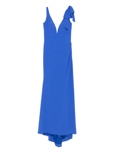 Nicole Miller bow-embellished dress Blue NM225AD2577
