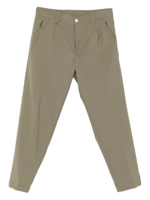 YES LONDON pleated zip-pocket trousers Green XP3288VR