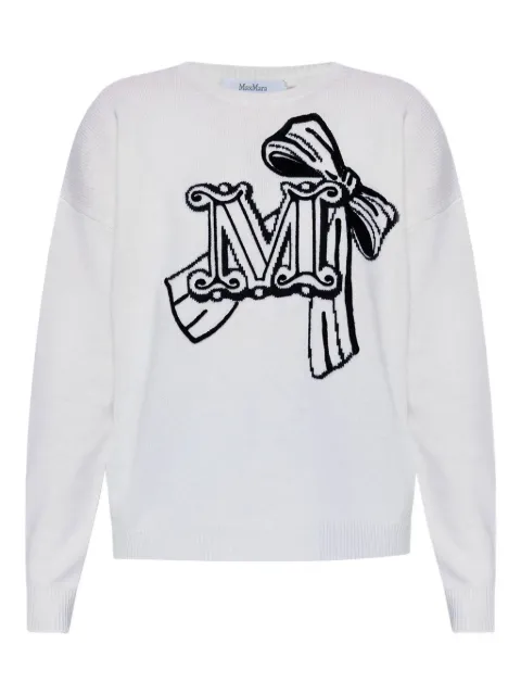 Max Mara monogram-pattern sweater White 2521366011600