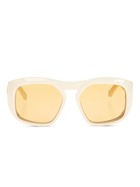 VALENTINO GARAVANI EYEWEAR logo-plaque sunglasses Neutrals 50VLS179C