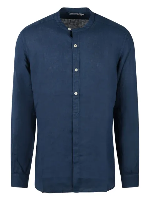 MC2 Saint Barth linen long-sleeve shirt Blue NAX0001