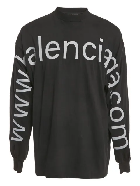 Balenciaga Pre-Owned logo-print sweatshirt Black 1131093