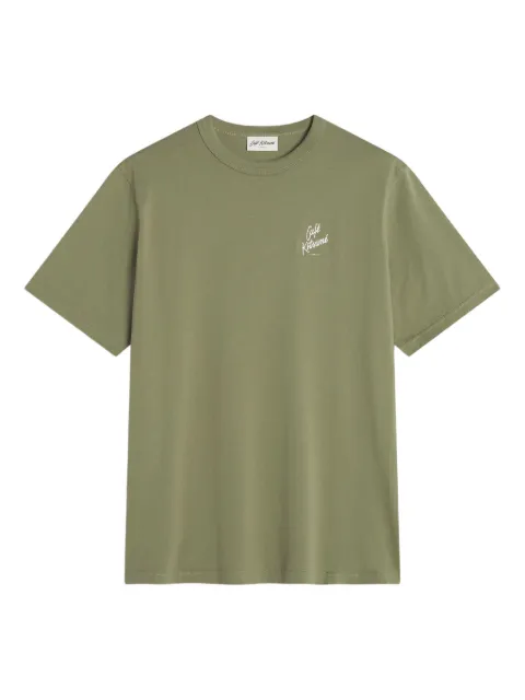 CAFÉ KITSUNÉ logo-embroidered T-shirt Green PU00105KJ7014