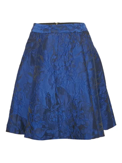 alice + olivia floral-brocade mini skirt Blue 1125246