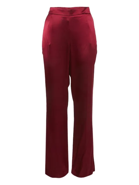 Oscar de la Renta Pre-Owned satin trousers Red 1093632