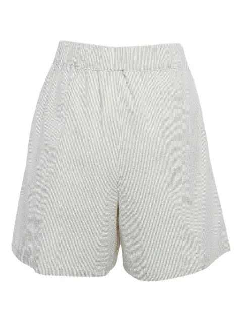 Max Mara striped seersucker shorts White 1105020
