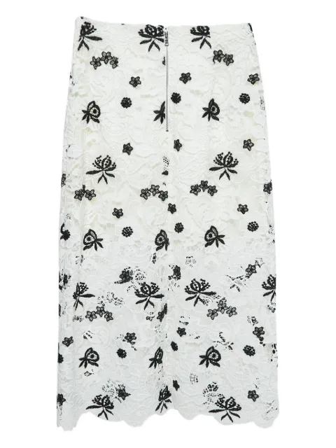 alice + olivia floral-lace skirt White 1073884