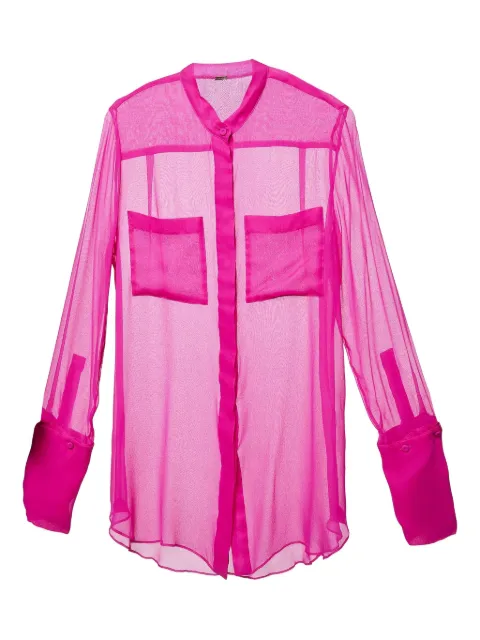 Adam Lippes pre-owned silk button-front shirt Pink 1024533