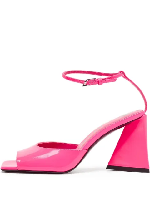 The Attico square-toe block-heel sandals Pink 1049458