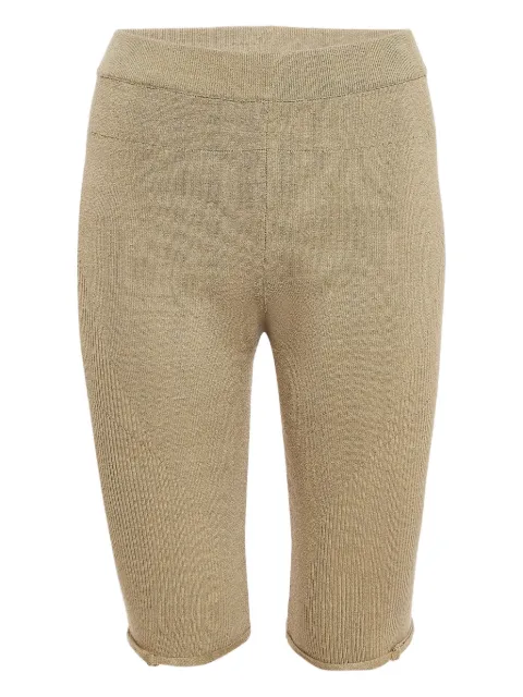 Jacquemus Pre-Owned 2024 ribbed-knit shorts Green 1024058
