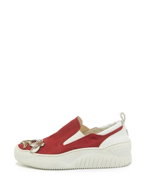 Nº21 embellished floral-patch sneakers Red 1062888