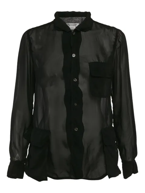 Comme Des Garçons Pre-Owned 2024 crepe shirt Black 1117473