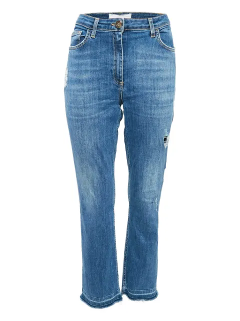 Elisabetta Franchi distressed frayed jeans Blue 1048246