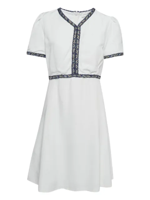 SANDRO embroidered-trim dress White 1047963