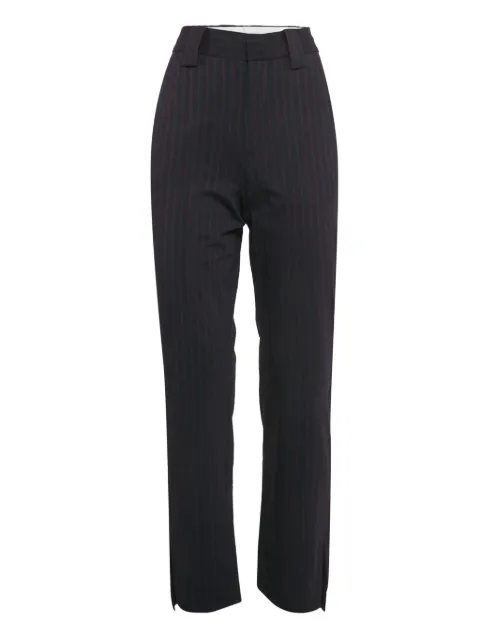 GANNI striped straight-leg trousers Blue 1093167
