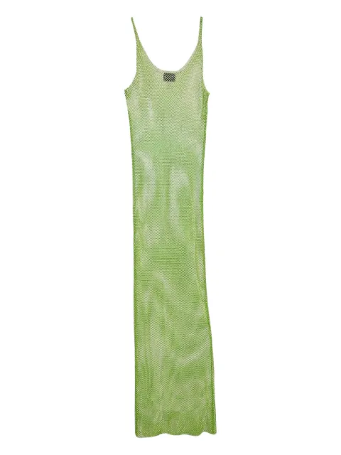 Santa Brands 2024 rhinestone mesh dress Green 1121654