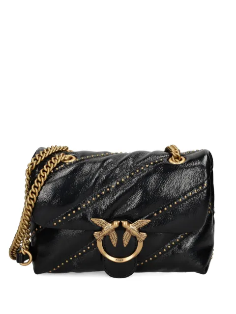 PINKO studded leather shoulder bag Black 100039A26T