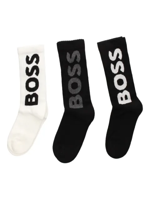 BOSS logo-print socks (pack of three) Black 50524259