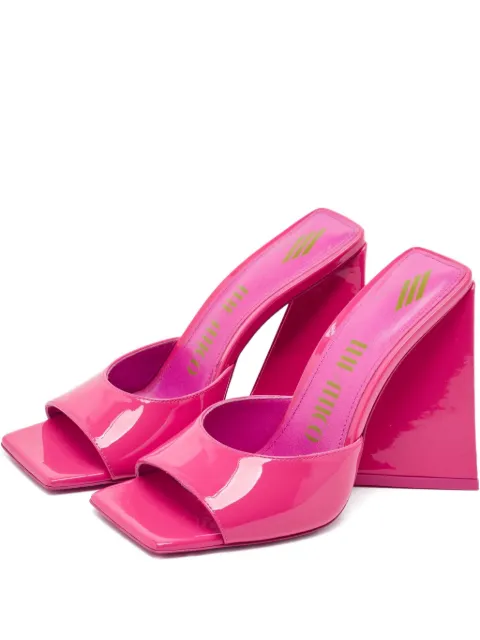 The Attico 110mm Devon patent-leather sandals Pink 1128941