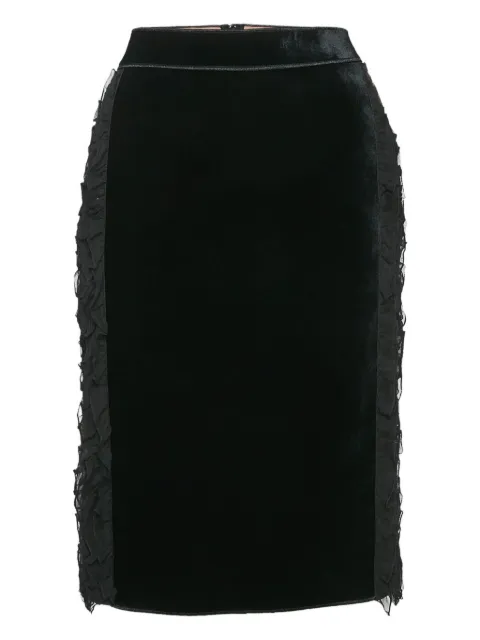 Nº21 velvet ruffle skirt Black 1082332