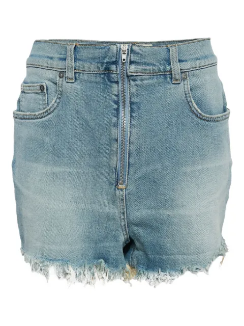 Givenchy Pre-Owned raw-cut denim shorts Blue 1086222