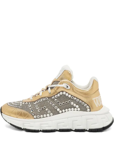Versace Pre-Owned 2024 crystal embellishment sneakers Yellow 1125168