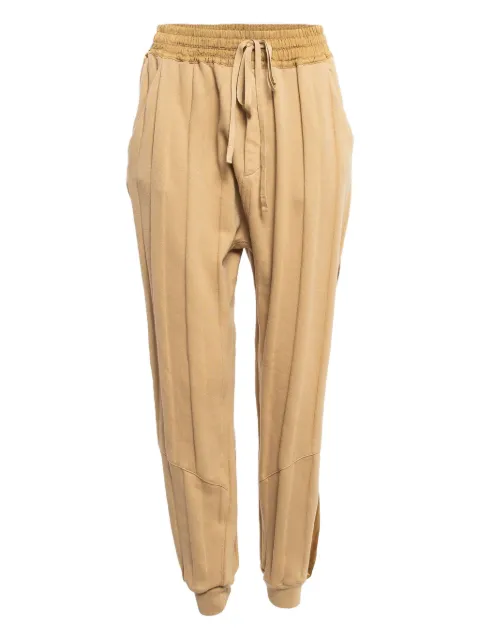 Haider Ackermann satin-stripe cotton track pants Brown 1032275