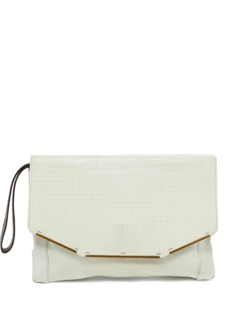 Lanvin Pre-Owned leather clutch bag White 1073536