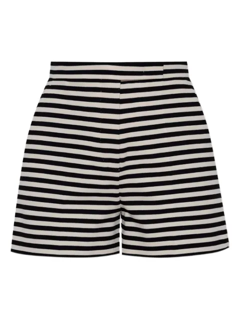 Max Mara striped high-waisted shorts Black 2521786031600