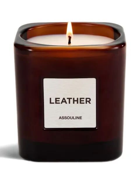 Assouline Library Leather scented candle (260g) Brown 882664009922