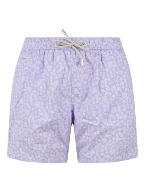 MC2 Saint Barth floral-print swim shorts Purple COM0009