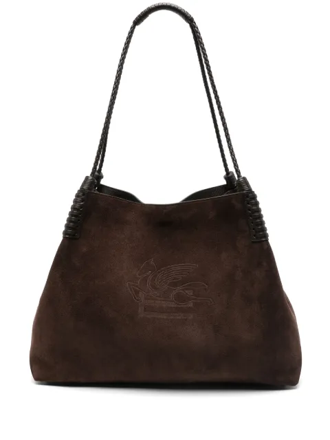 ETRO large Libra tote bag in suede Brown WP1D0028AP343