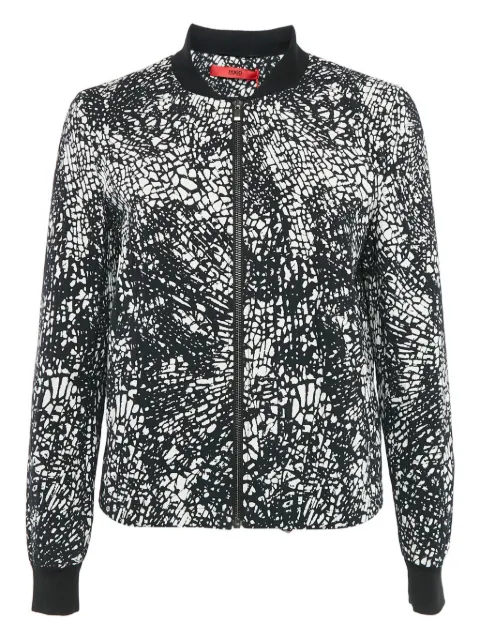 BOSS GREEN HUGO BOSS crackle-print jacket Black 1125233